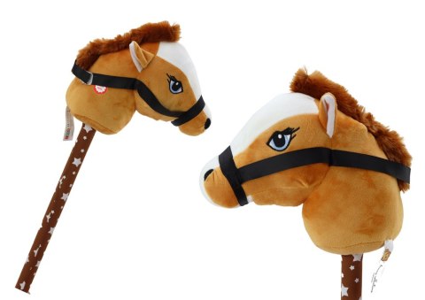 Pluszowa Głowa Konia Na Kiju Hobby Horse Koń Krótkowłosy Brązowy Dźwięki Pluszowa Głowa Konia Na Kiju Hobby Horse Koń Krótkowłosy Brązowy Dźwięki