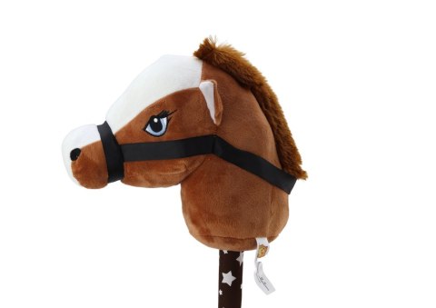 Pluszowa Głowa Konia Na Kiju Hobby Horse Koń Krótkowłosy Ciemnobrązowy Dźwięki Pluszowa Głowa Konia Na Kiju Hobby Horse Koń Krótkowłosy Ciemnobrązowy Dźwięki