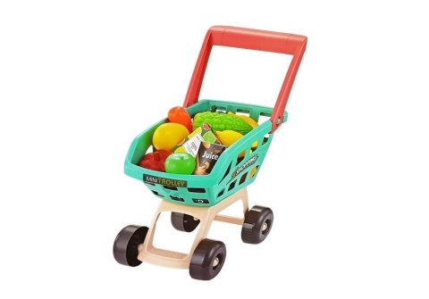 Zestaw Supermarket Koszyk Sklepowy Waga Czytnik Kart Skaner Zestaw Supermarket Koszyk Sklepowy Waga Czytnik Kart Skaner