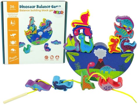 Drewniana Gra Dinosaur Balance Game Dinozaury Zręcznościowa Drewniana Gra Dinosaur Balance Game Dinozaury Zręcznościowa