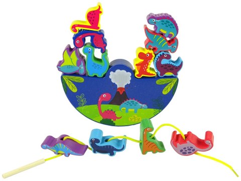 Drewniana Gra Dinosaur Balance Game Dinozaury Zręcznościowa Drewniana Gra Dinosaur Balance Game Dinozaury Zręcznościowa