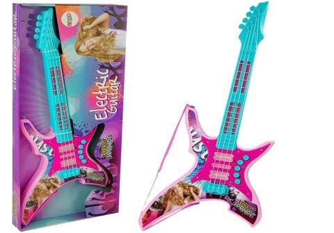 Gitara Elektryczna ze Światłami i Dźwiękami Różowa 62 cm Gitara Elektryczna ze Światłami i Dźwiękami Różowa 62 cm