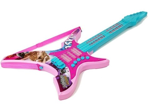 Gitara Elektryczna ze Światłami i Dźwiękami Różowa 62 cm Gitara Elektryczna ze Światłami i Dźwiękami Różowa 62 cm