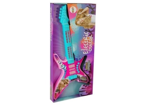 Gitara Elektryczna ze Światłami i Dźwiękami Różowa 62 cm Gitara Elektryczna ze Światłami i Dźwiękami Różowa 62 cm