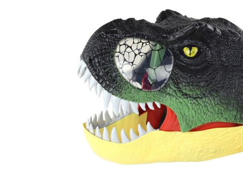 Maska Dinozaura Regulowana Opaska Światła Dźwięki Czarna Maska Dinozaura Regulowana Opaska Światła Dźwięki Czarna