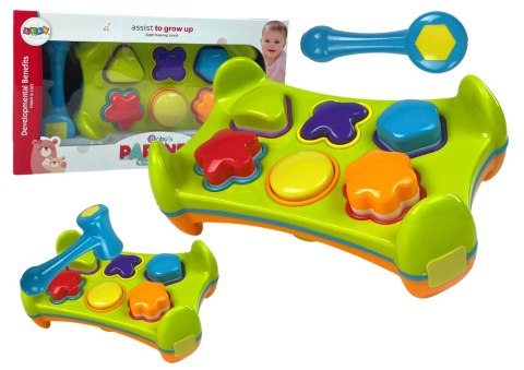 Sorter Edukacyjny Dwustronny Wbijanka Młotkiem Klocki Kształty Sorter Edukacyjny Dwustronny Wbijanka Młotkiem Klocki Kształty
