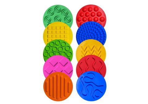 Sylikonowe Dyski Plansze Sensoryczne Kolorowe 10cm Sylikonowe Dyski Plansze Sensoryczne Kolorowe 10cm