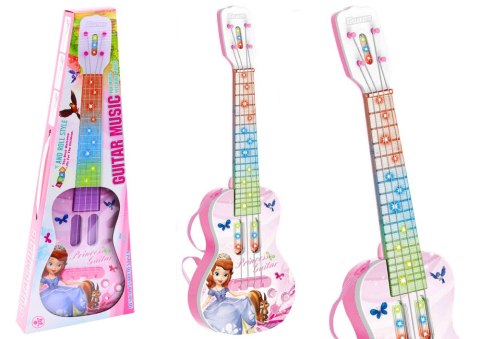 Gitara Elektryczna Z Księżniczką Dla Dzieci Światła Melodie Różowa Gitara Elektryczna Z Księżniczką Dla Dzieci Światła Melodie Różowa