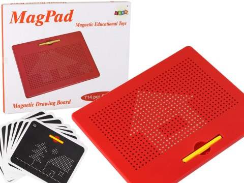 Magnetyczna Tablica Pad Edukacyjny Kulki Szablony Czerwona 714 ele. Magnetyczna Tablica Pad Edukacyjny Kulki Szablony Czerwona 714 ele.