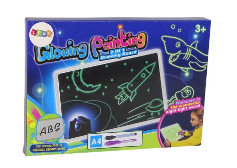 Podświetlana Tablica Do Rysowania Glowing Paint 2w1 Tablet A4 Podświetlana Tablica Do Rysowania Glowing Paint 2w1 Tablet A4