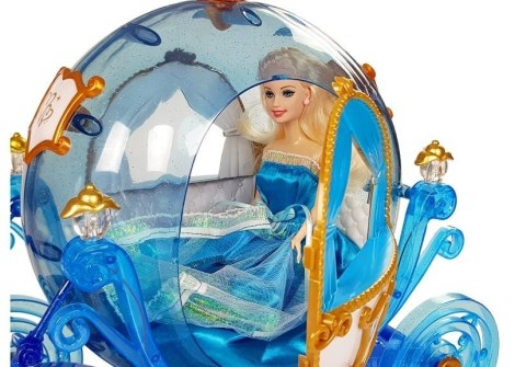 Zestaw Lalka w Karocy Koń do Czesania Niebieska Zestaw Lalka w Karocy Koń do Czesania Niebieska