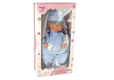 Lalka Bobas 46 cm Niebieska Smoczek Kocyk Gwiazdka Lalka Bobas 46 cm Niebieska Smoczek Kocyk Gwiazdka