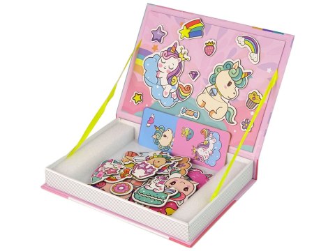 Magnetyczna Układanka Książka Jednorożce Puzzle Karty Magnetyczna Układanka Książka Jednorożce Puzzle Karty