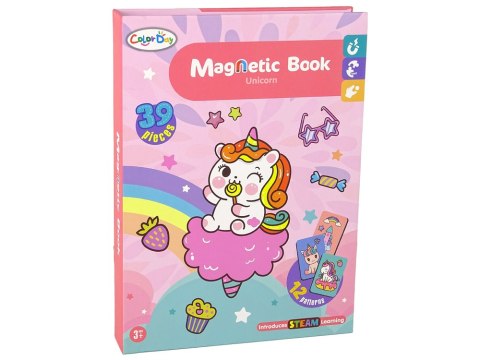 Magnetyczna Układanka Książka Jednorożce Puzzle Karty Magnetyczna Układanka Książka Jednorożce Puzzle Karty