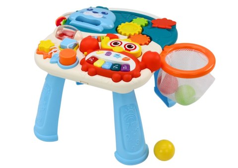 Chodzik Pchacz Edukacyjny Stolik 2w1 Panel Interaktywny Niebieski Chodzik Pchacz Edukacyjny Stolik 2w1 Panel Interaktywny Niebieski