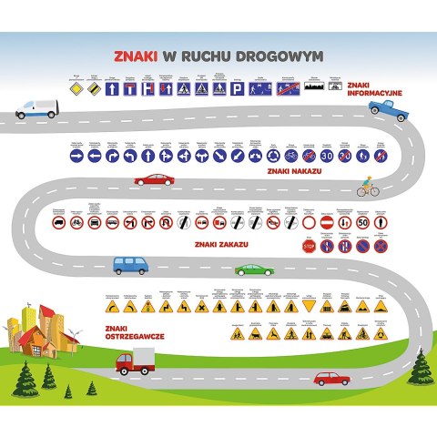 Gra Edukacyjna Ruch drogowy z Serii Mistrz Wiedzy Trefl 01955 Gra Edukacyjna Ruch drogowy z Serii Mistrz Wiedzy Trefl 01955