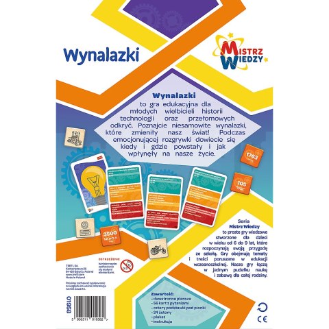 Gra Wynalazki z Serii Mistrz Wiedzy Trefl 01958 Gra Wynalazki z Serii Mistrz Wiedzy Trefl 01958