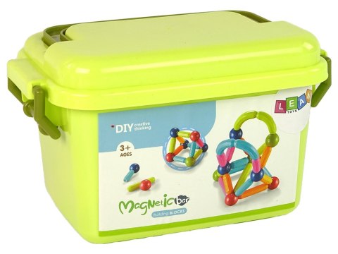 Klocki Magnetyczne Konstrukcyjne Edukacyjne Kuferek 34 Elementów Klocki Magnetyczne Konstrukcyjne Edukacyjne Kuferek 34 Elementów