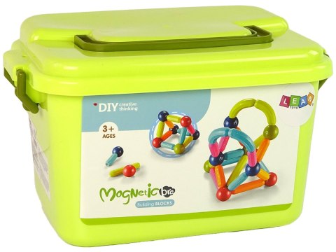 Klocki Magnetyczne Konstrukcyjne Edukacyjne Kuferek 70 Elementów Klocki Magnetyczne Konstrukcyjne Edukacyjne Kuferek 70 Elementów