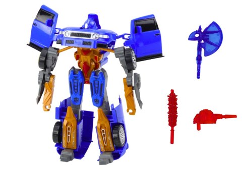 Robot Auto 2w1 Transformacja Akcesoria Broń Niebieski Robot Auto 2w1 Transformacja Akcesoria Broń Niebieski