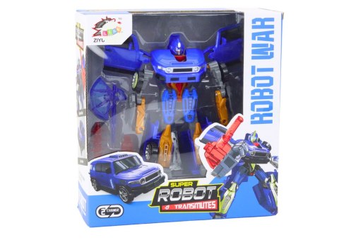 Robot Auto 2w1 Transformacja Akcesoria Broń Niebieski Robot Auto 2w1 Transformacja Akcesoria Broń Niebieski