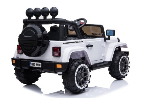 Auto na Akumulator Jeep BRD-7588 Biały 4x4 Auto na Akumulator Jeep BRD-7588 Biały 4x4