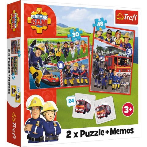 Puzzle - 2w1 + memos - Drużyna Strażaka Sama Trefl 93334 Puzzle - 2w1 + memos - Drużyna Strażaka Sama Trefl 93334