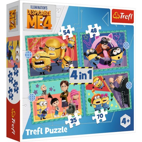 Puzzle - 4w1 - Zwariowane Minionki Trefl 34648 Puzzle - 4w1 - Zwariowane Minionki Trefl 34648
