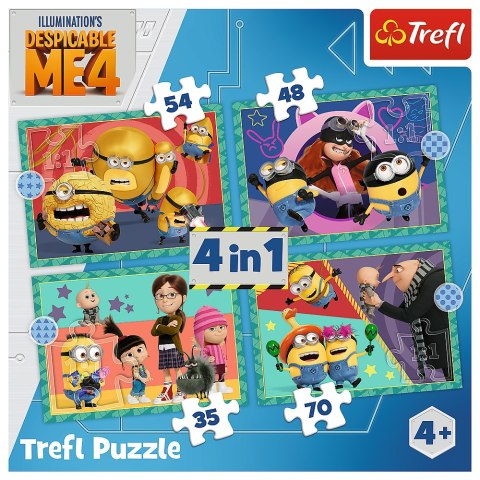 Puzzle - 4w1 - Zwariowane Minionki Trefl 34648 Puzzle - 4w1 - Zwariowane Minionki Trefl 34648