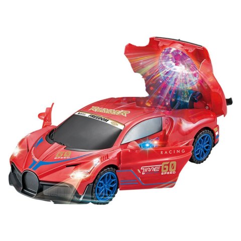 Auto Sportowe Czujnik Przeszkód Kula Led Obrót 360° Światła Dźwięk Czerwone Auto Sportowe Czujnik Przeszkód Kula Led Obrót 360° Światła Dźwięk Czerwone