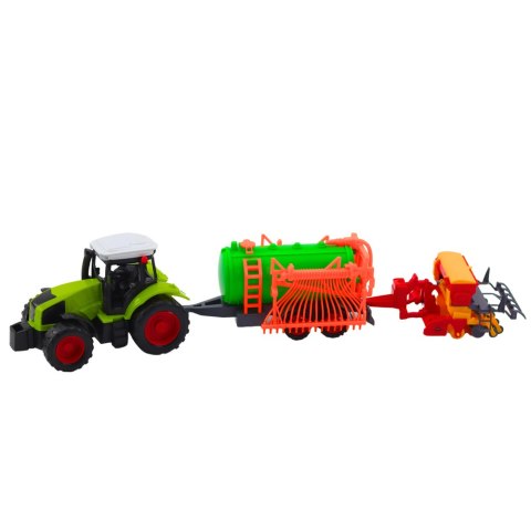 Zestaw Traktor Rolniczy Farmerski Cysterna Zgrabiarka Zestaw Traktor Rolniczy Farmerski Cysterna Zgrabiarka