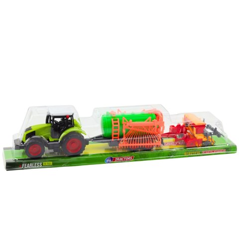 Zestaw Traktor Rolniczy Farmerski Cysterna Zgrabiarka Zestaw Traktor Rolniczy Farmerski Cysterna Zgrabiarka