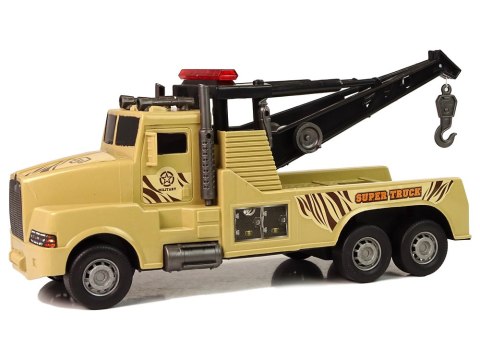 Auto Ciężarówka Holownik Pomoc Drogowa 1:10 Lina Wojskowy Brązowy Auto Ciężarówka Holownik Pomoc Drogowa 1:10 Lina Wojskowy Brązowy