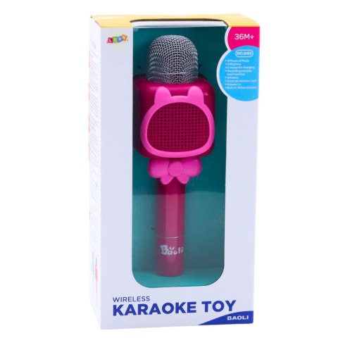 Bezprzewodowy Mikrofon Bluetooth Do Karaoke Nagrywanie Zmiana Głosu Różowy Bezprzewodowy Mikrofon Bluetooth Do Karaoke Nagrywanie Zmiana Głosu Różowy