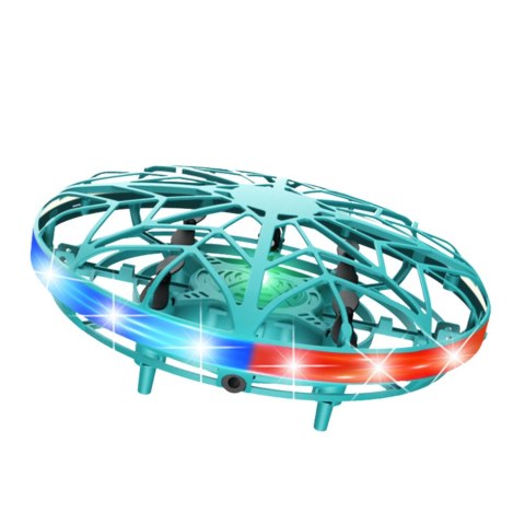 Dron UFO Sterowany Ręką RC Światła LED Turkusowy Dron UFO Sterowany Ręką RC Światła LED Turkusowy