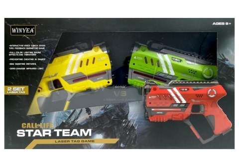 Zestaw Pistoletów Laser Tag 4 drużyny 2 kolory Zestaw Pistoletów Laser Tag 4 drużyny 2 kolory