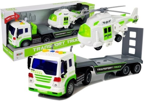 Auto Transporter na Baterie 1:16 z Helikopterem Auto Transporter na Baterie 1:16 z Helikopterem