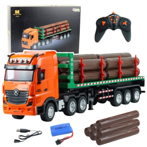 Ciężarówka Transporter Drewna Zdalnie Sterowany RC Huina 1:18 Ciężarówka Transporter Drewna Zdalnie Sterowany RC Huina 1:18