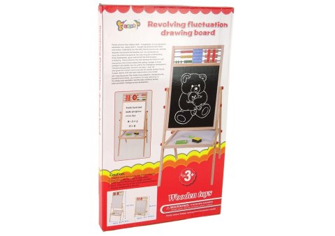 Drewniana Tablica 2w1 Magnetyczna Kredowa + Liczydło Alfabet Tabliczka Mnożenia Drewniana Tablica 2w1 Magnetyczna Kredowa + Liczydło Alfabet Tabliczka Mnożenia
