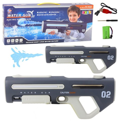 Elektryczny Automatyczny Pistolet Karabin Na Wodę Szary 42cm Elektryczny Automatyczny Pistolet Karabin Na Wodę Szary 42cm
