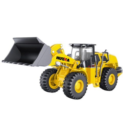 Koparko Ładowarka Metalowa Konstrukcja Huina Żółta 1:50 Koparko Ładowarka Metalowa Konstrukcja Huina Żółta 1:50