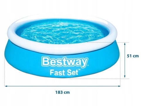 Basen ogrodowy rozporowy 183 x 51 cm Bestway 57392 Basen ogrodowy rozporowy 183 x 51 cm Bestway 57392