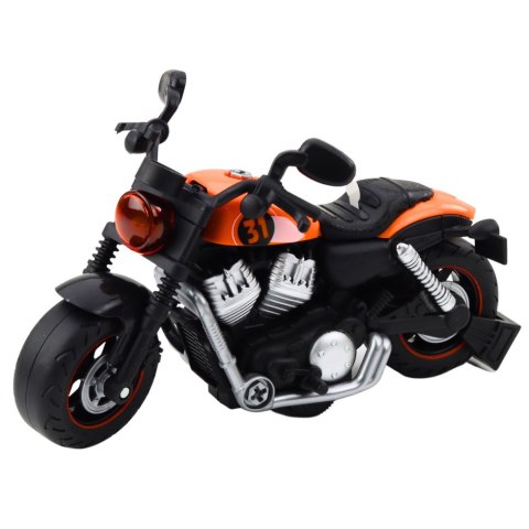 Motocykl Do Skręcania Rozkręcania DIY Światła Dźwięki Pomarańczowy Motocykl Do Skręcania Rozkręcania DIY Światła Dźwięki Pomarańczowy