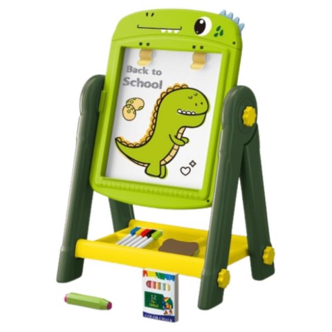Tablica Dwustronna Magnetyczna Suchościeralna Dinozaur Zielona Akcesoria Tablica Dwustronna Magnetyczna Suchościeralna Dinozaur Zielona Akcesoria