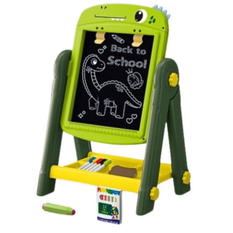 Tablica Dwustronna Magnetyczna Suchościeralna Dinozaur Zielona Akcesoria Tablica Dwustronna Magnetyczna Suchościeralna Dinozaur Zielona Akcesoria