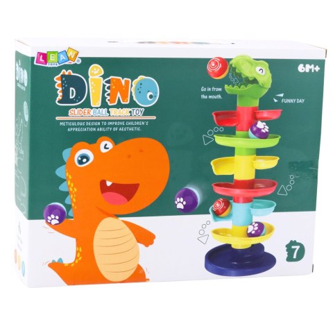 Wieża Zjeżdżalnia Dla Kulek Piłek Głowa Sorter Dinozaur Zielony Wieża Zjeżdżalnia Dla Kulek Piłek Głowa Sorter Dinozaur Zielony