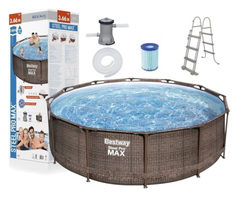 Basen Ogrodowy Stelażowy 366 x 100 cm Bestway 56709 Basen Ogrodowy Stelażowy 366 x 100 cm Bestway 56709