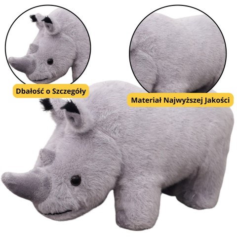 Maskotka Pluszowa Nosorożec Pluszak Przytulanka Szary 30cm Maskotka Pluszowa Nosorożec Pluszak Przytulanka Szary 30cm