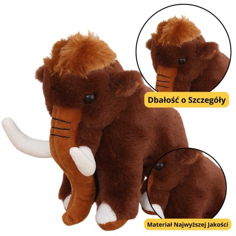 Pluszowa Maskotka Przytulanka Mamut Brązowy 20cm Pluszowa Maskotka Przytulanka Mamut Brązowy 20cm