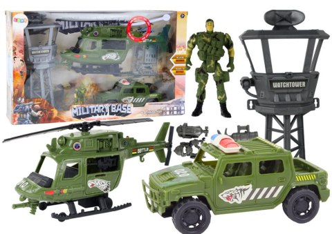 Zestaw Militarny Helikopter Wojskowy Wóz Bojowy Wieża Kontrolna Żołnierz Zestaw Militarny Helikopter Wojskowy Wóz Bojowy Wieża Kontrolna Żołnierz